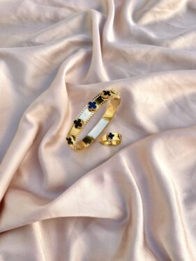 DUO VAN CLEEF NOIR BRACELET ET BAGUE