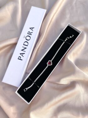 GOURMETTE PANDORA ROUGE AVEC BOITE