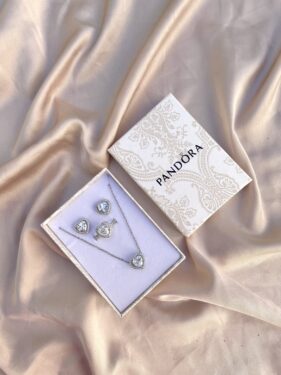 PARURE PANDORA BLANCHE 3P BOITE IMPRIME