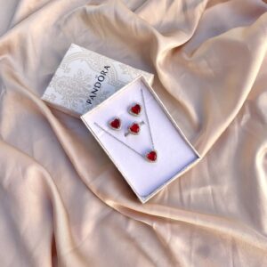 PARURE PANDORA ROUGE 3P BOITE IMPRIME