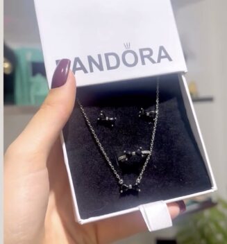 PARURE PANDORA PAPILLON 3P NOIR