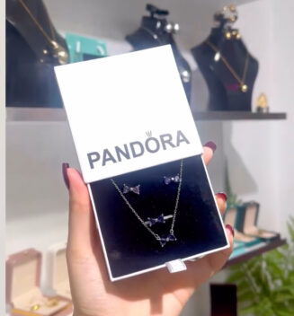 PARURE PANDORA PAPILLON 3P VIOLETTE