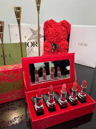 COFFRET 5 ROUGES A LEVRES CHRISTIAN DIOR BOITE ROUGE