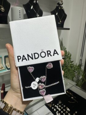 PARURE PANDORA ROSE 4P GOURMETTE DIAMOND