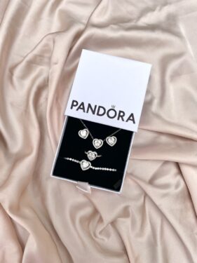 PARURE PANDORA BLANCHE 4P GOURMETTE DIAMANT