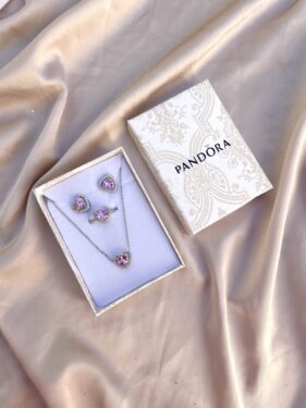 PARURE PANDORA ROSE 3P BOITE IMPRIME