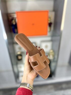 mule hermes orans marron 37