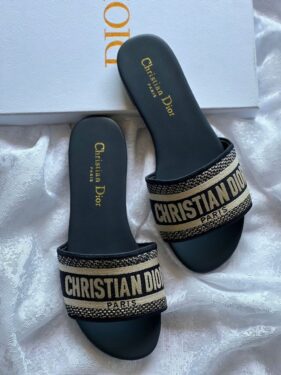 MULE CHRISTIAN DIOR DWAY SLIDE NOIR 38