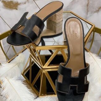 MULE HERMES LEGEND SANDAL NOIR 38