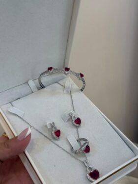 Parrure Pandora Rouge 4P